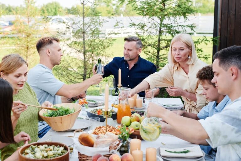 a-family-having-lunch-together