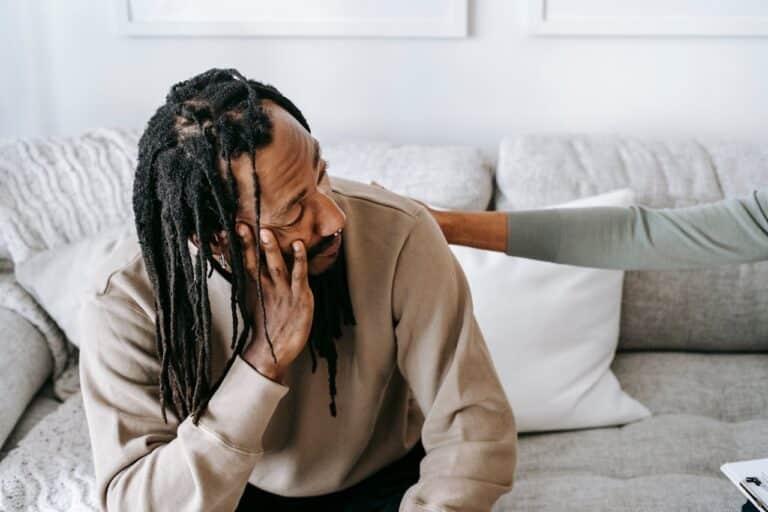 person talking to a friend
